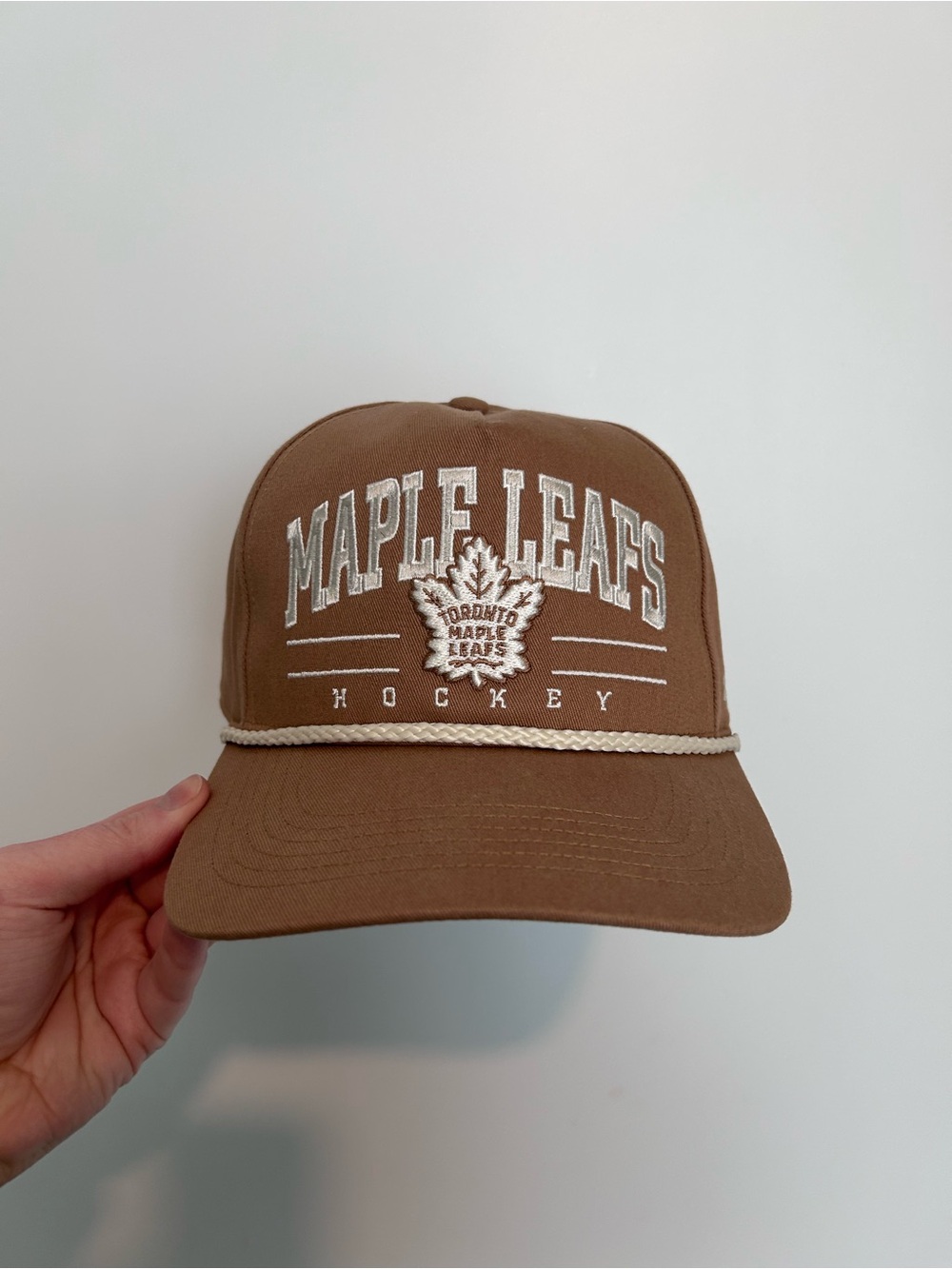 Toronto Maple Leafs Brown Rope-Trim Hockey Cap